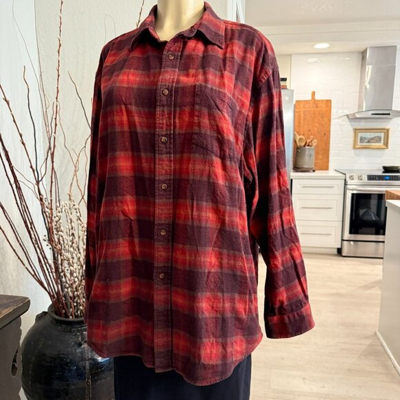 PENDLETON Long Sleeved Flannel The MASON in Red Tones - Picture 4 of 5